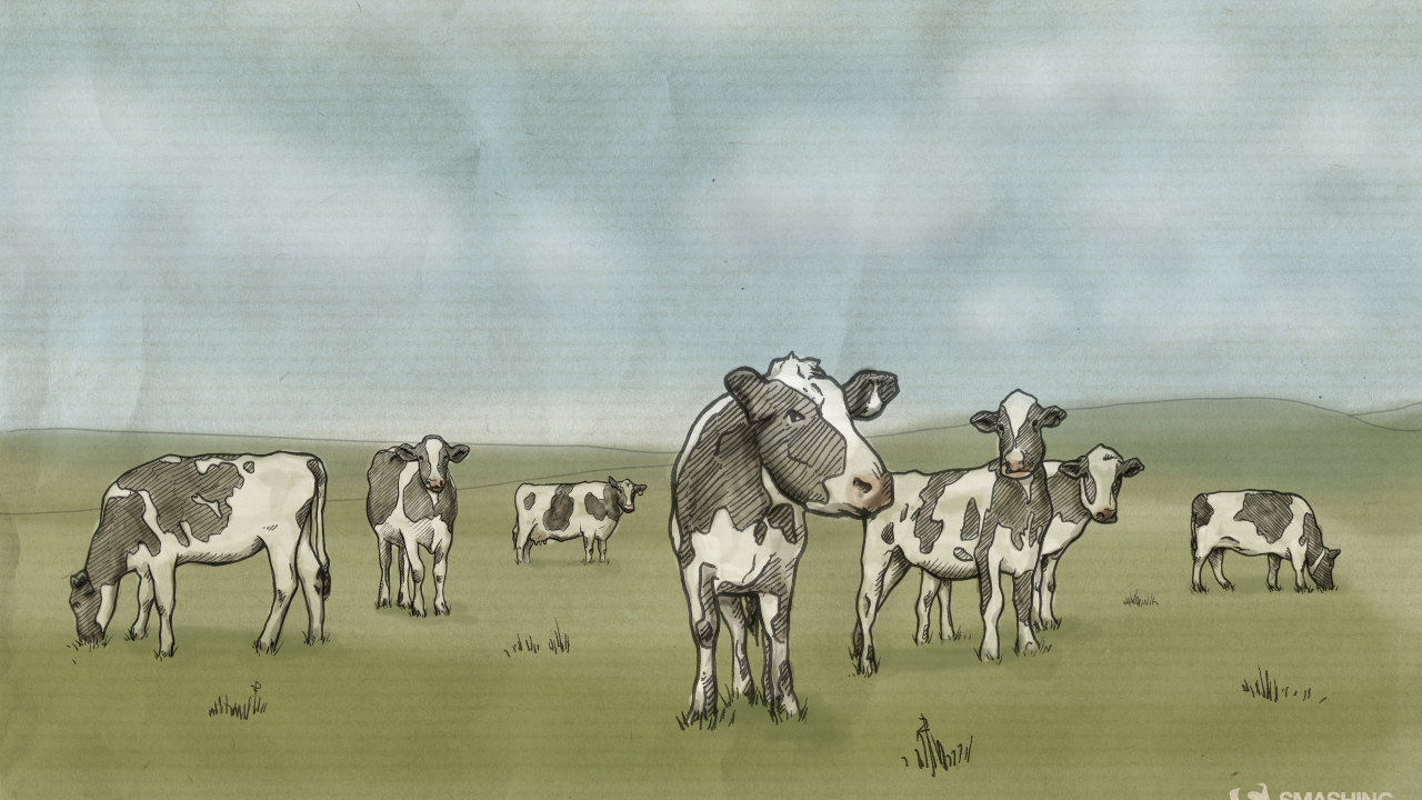 рисованные коровы