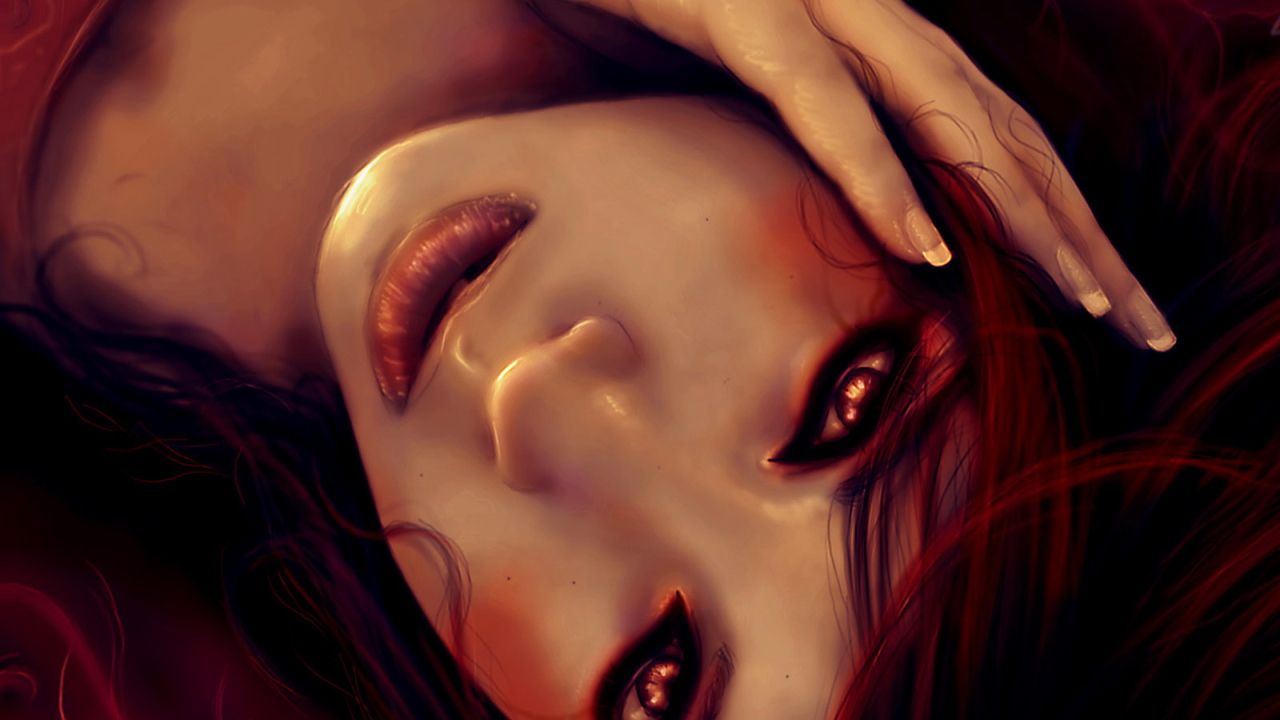 Подруга с красными волосами