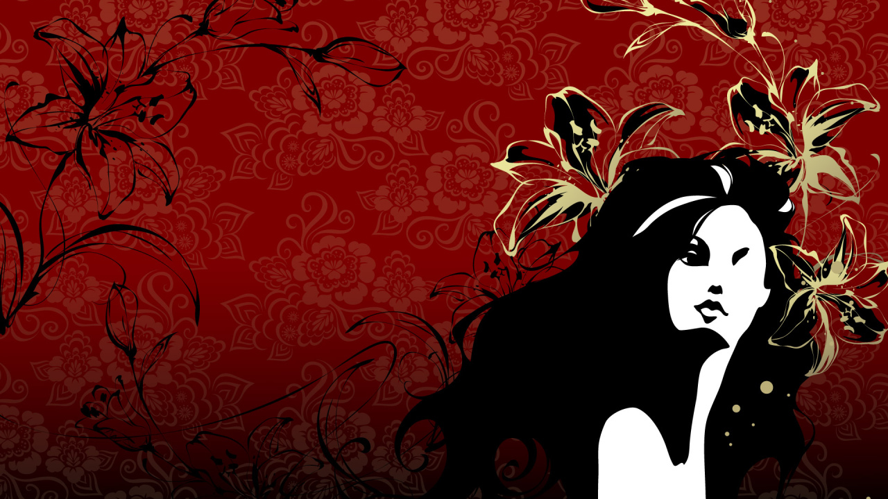 Красная орхидея