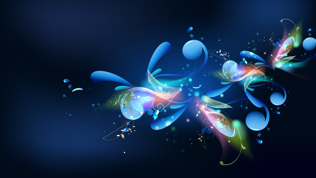 Синий фон и рисунок