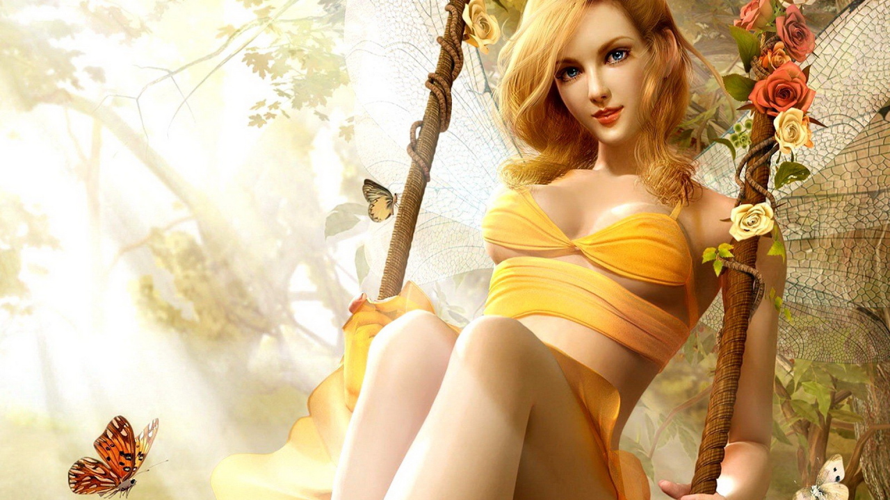 Фея на качелях