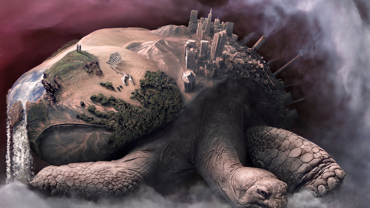 Черепаха несущая мир