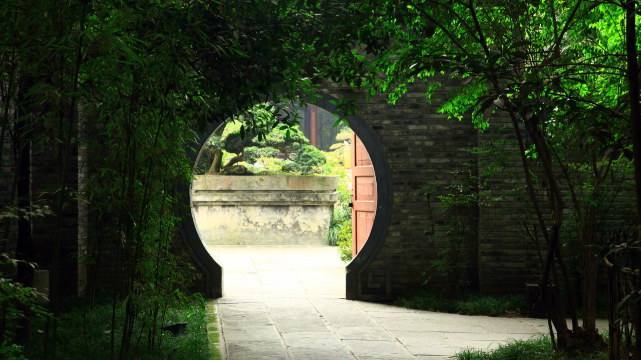 Китайский зеленый сад