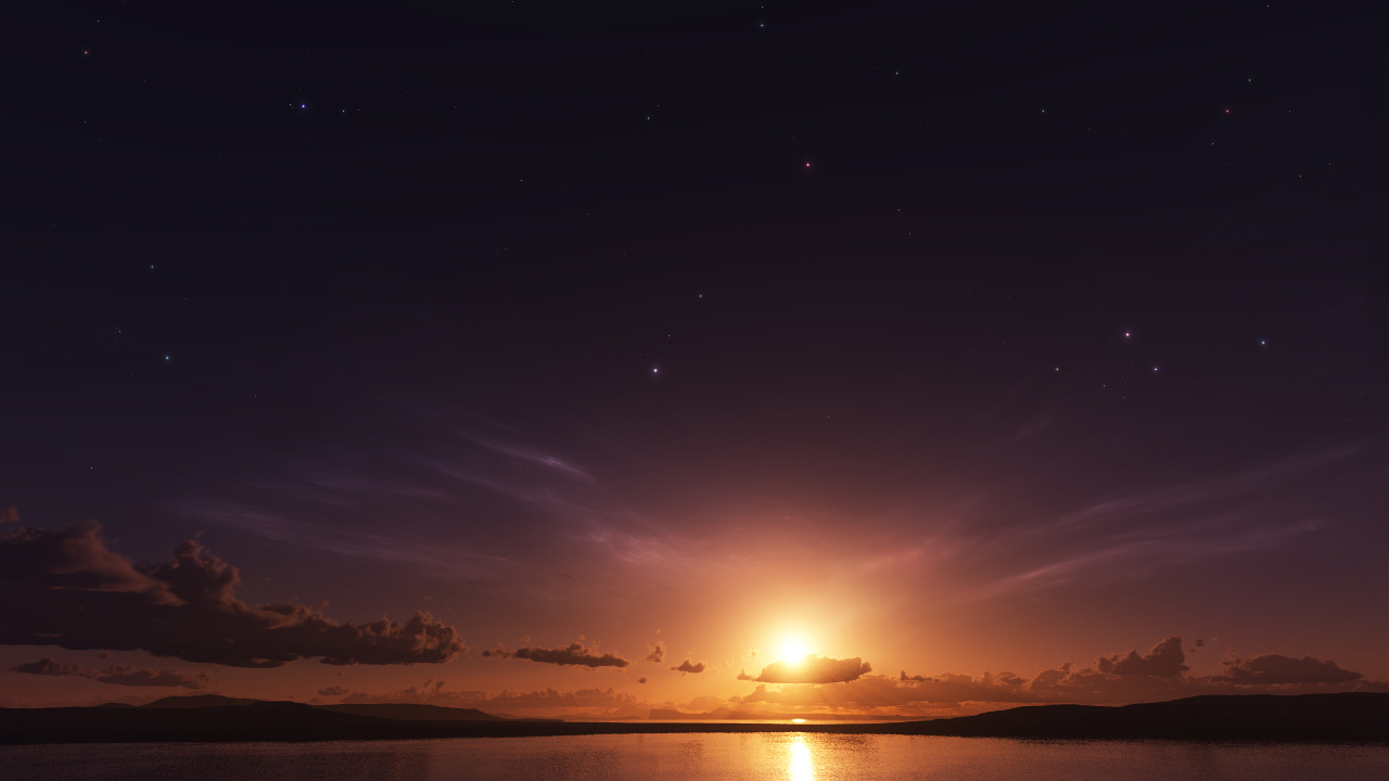 Вечером на закате