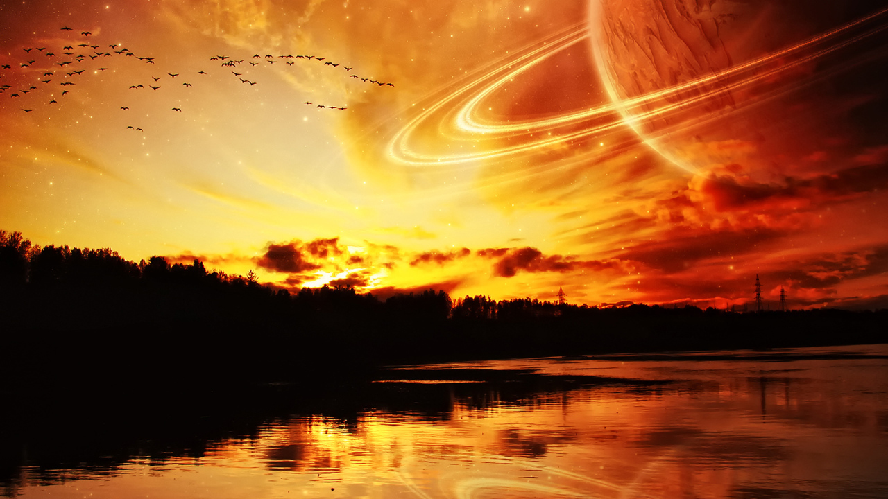 Невероятное небо над рекой