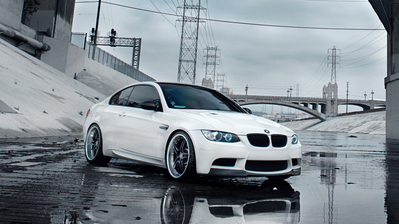 white BMW