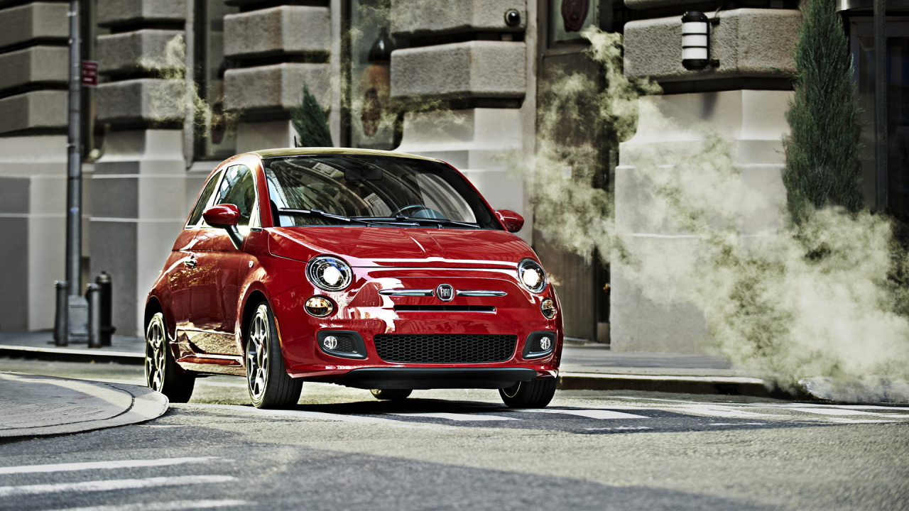 Fiat-500 red