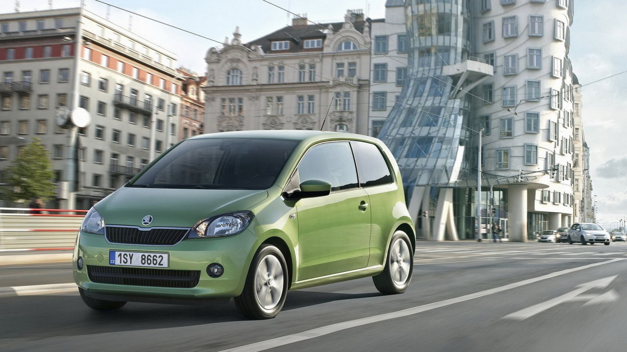 Зеленый Skoda-Citigo