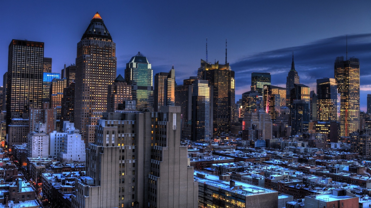 Вечерний Манхеттен, Нью-Йорк