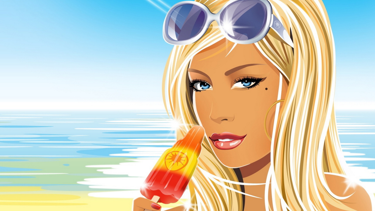 Девушка с мороженным