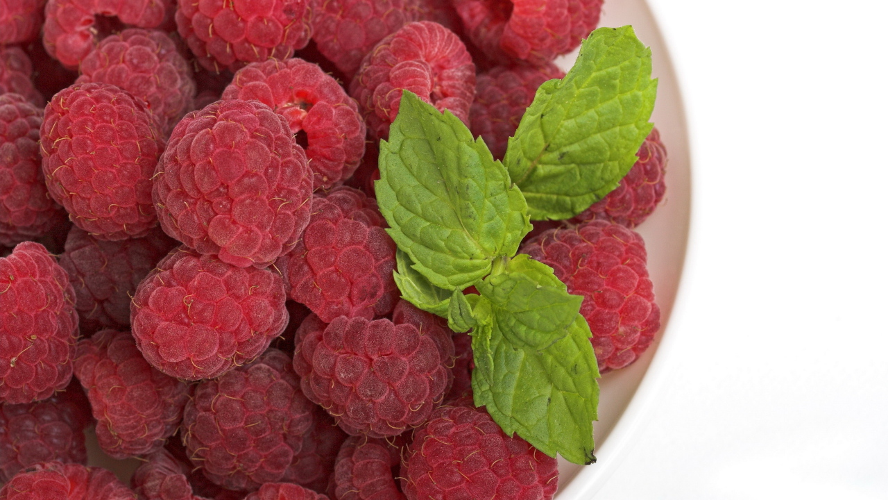 Малина с мятой