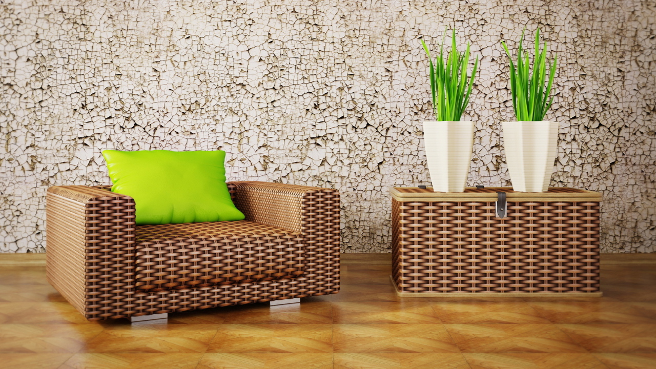 Кресло и сундук