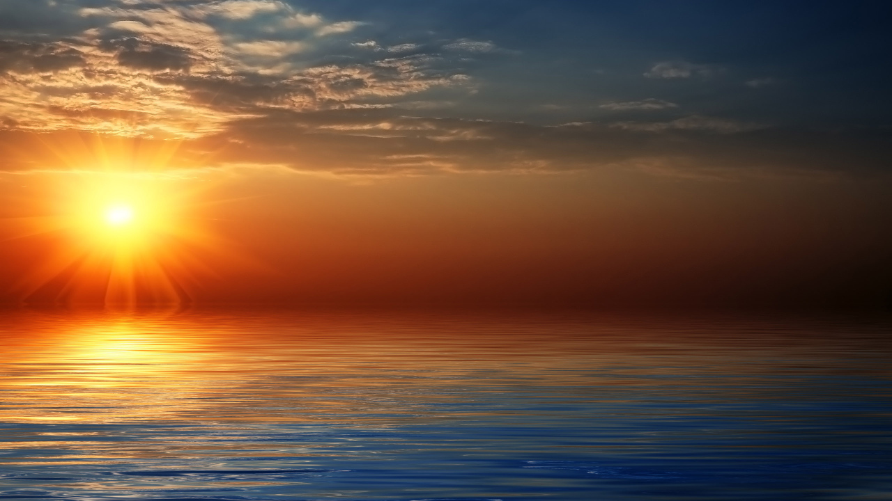 Закат над морем