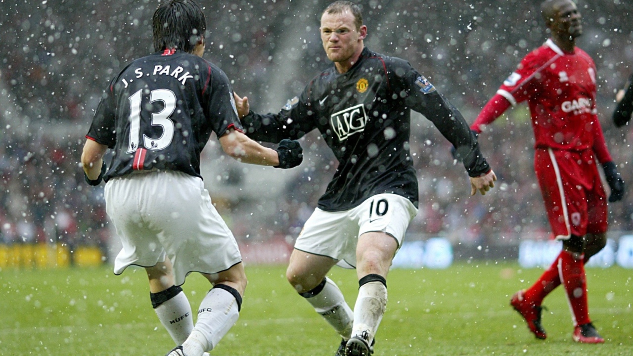 Wayne Mark Rooney and Ji Sung Park