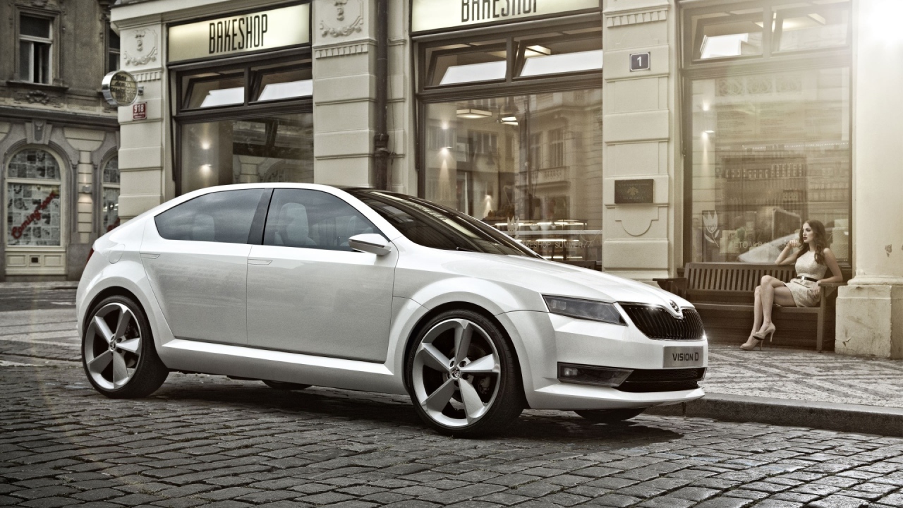 Škoda Vision D на бульваре
