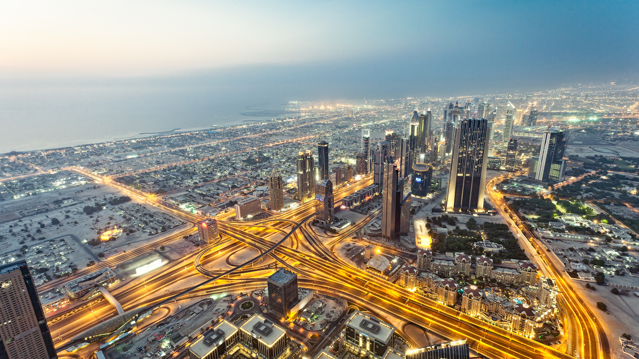 Дубаи - вечерняя панорама