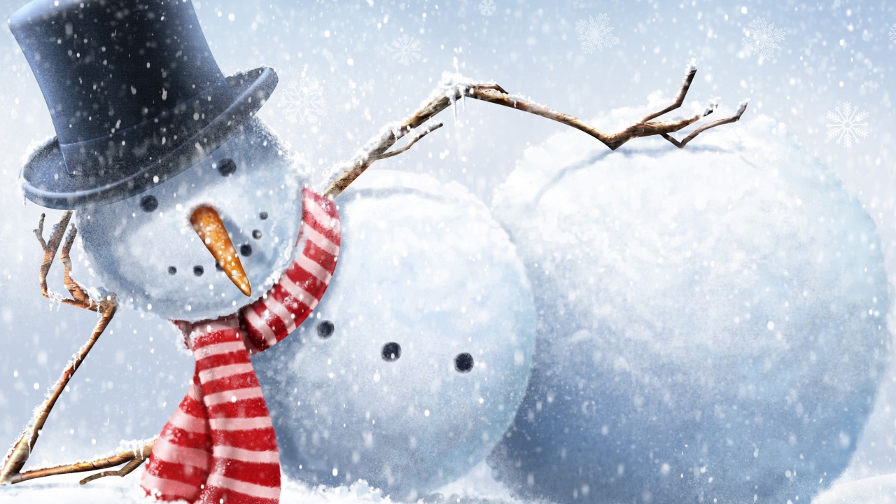 Снеговик на отдыхе