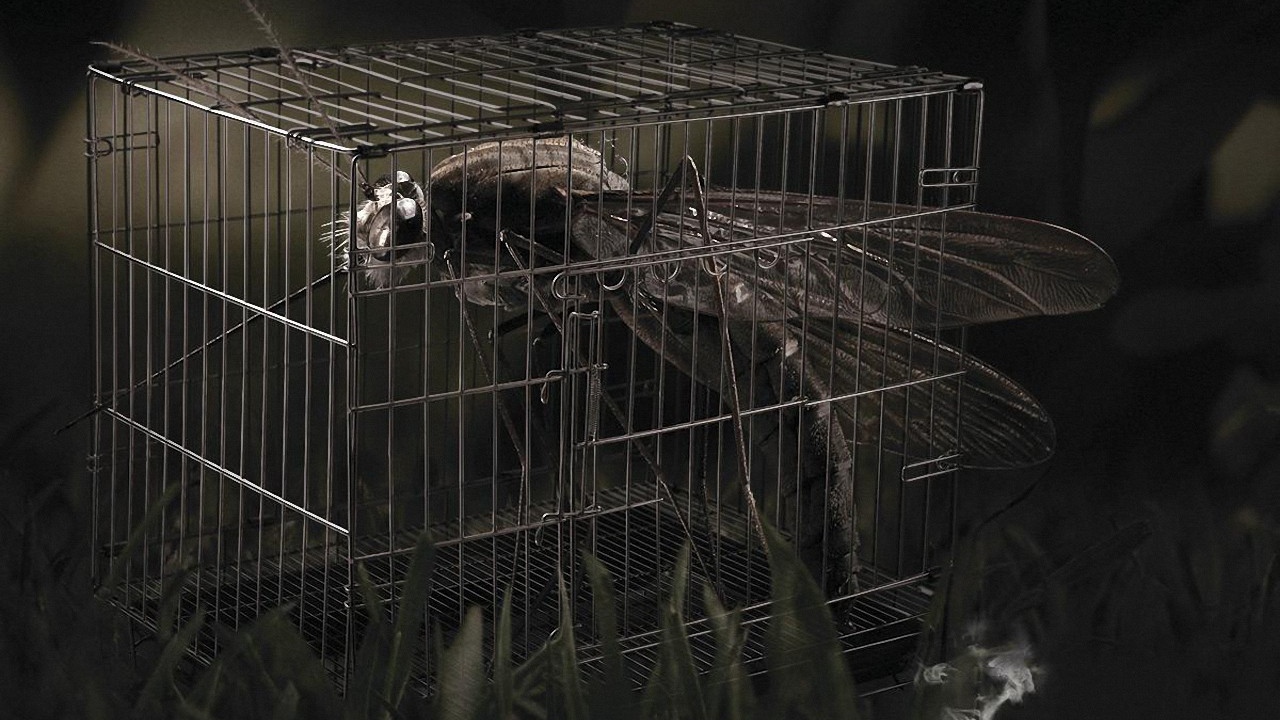 Стрекоза в клетке