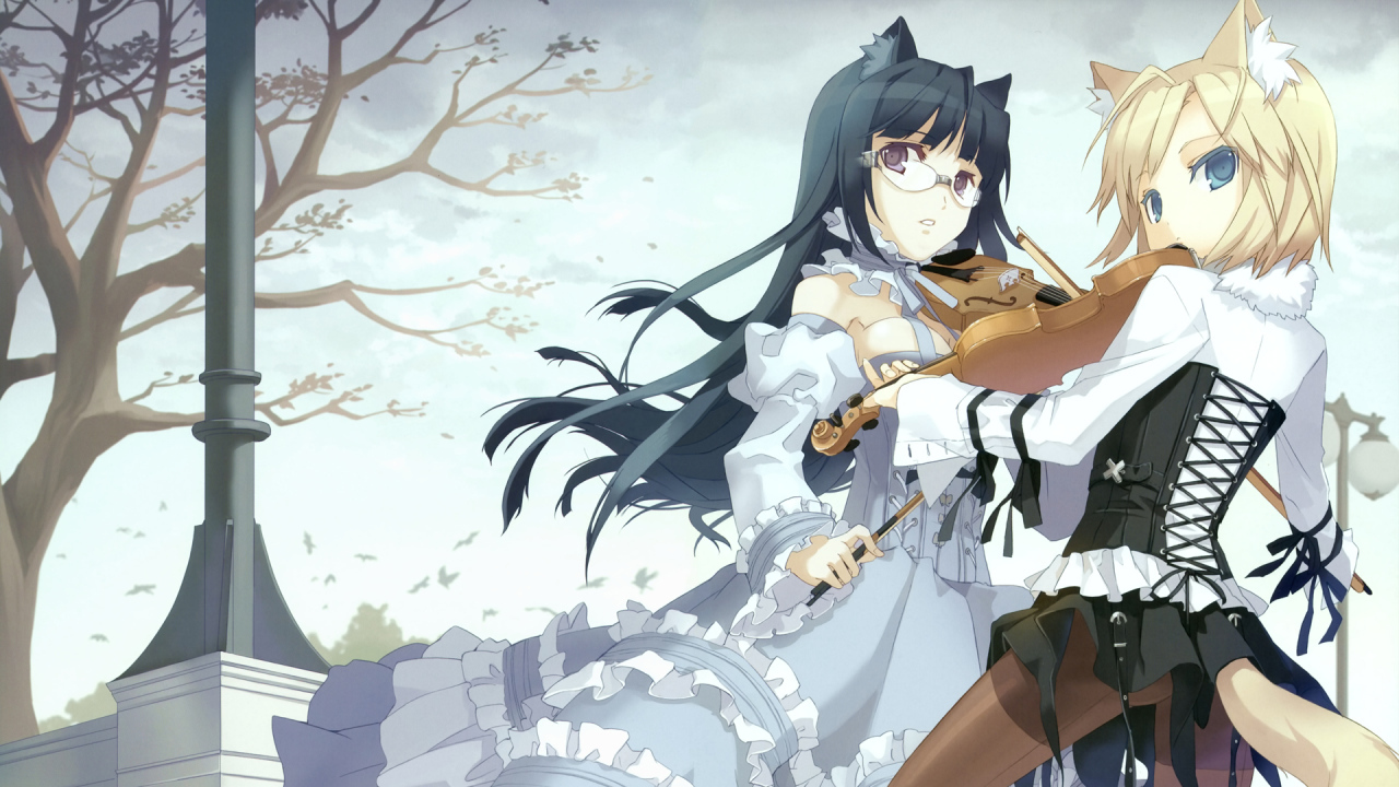 Аниме девочка со скрипкой