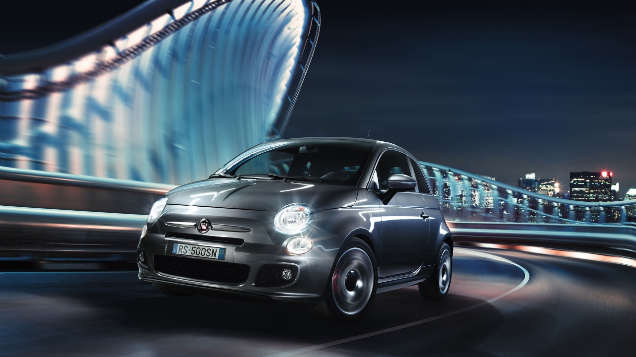 Серый Fiat 500