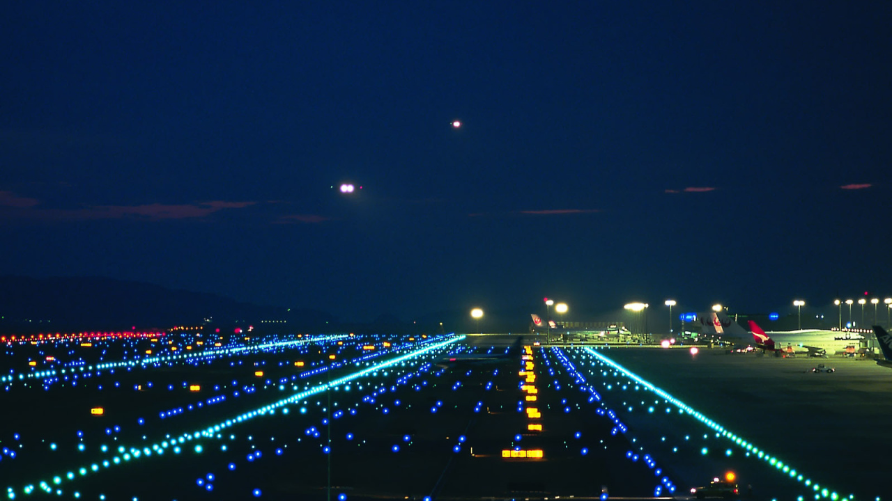 Посадочные огни аэропорта