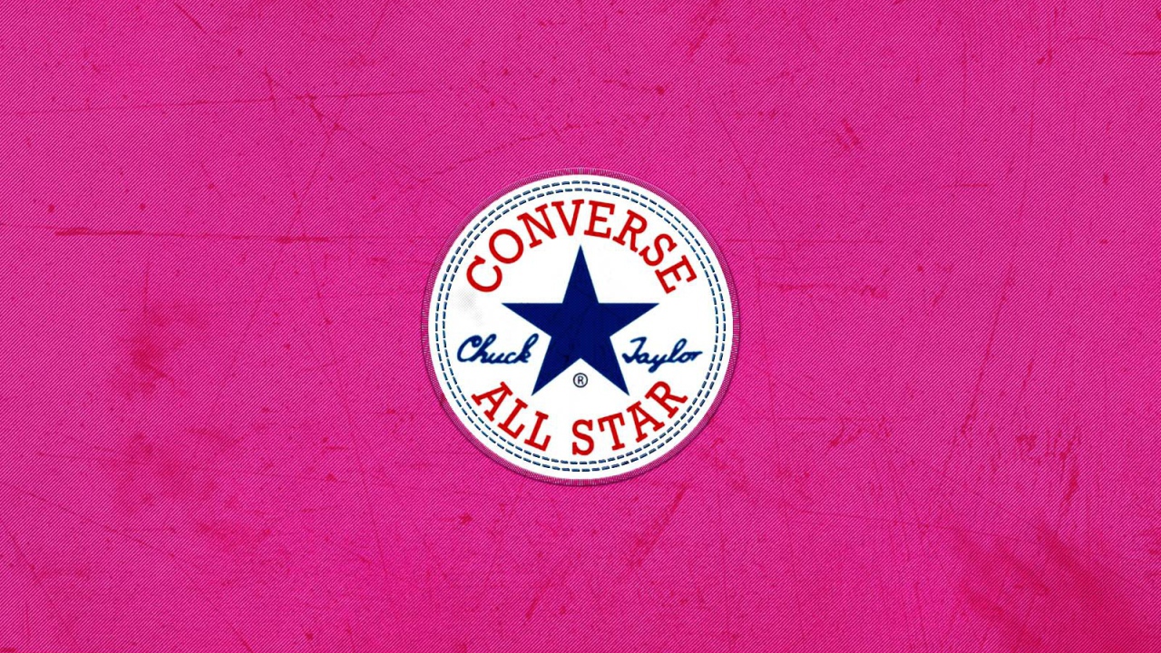 Converse логотип в розовом фоне