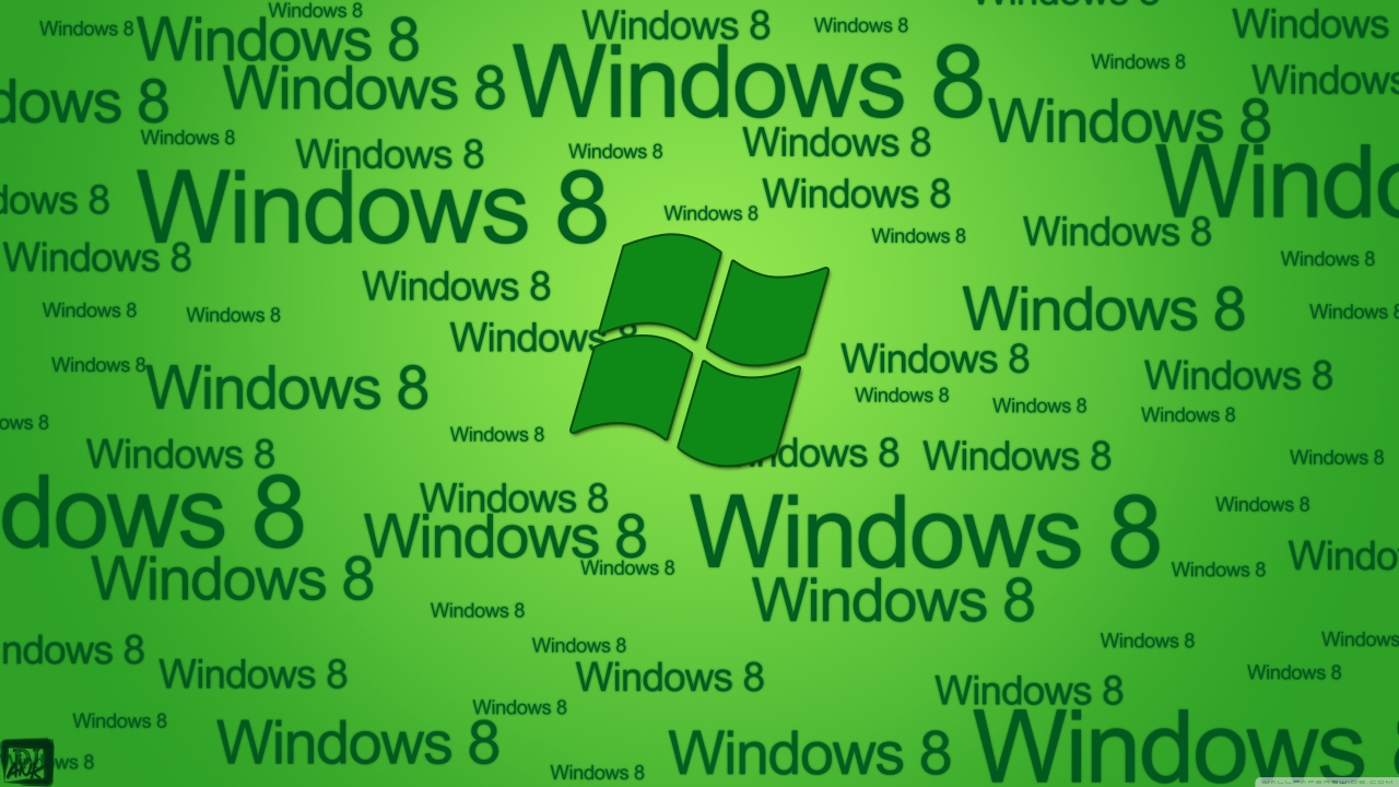 Windows 8 стильная зеленая тема