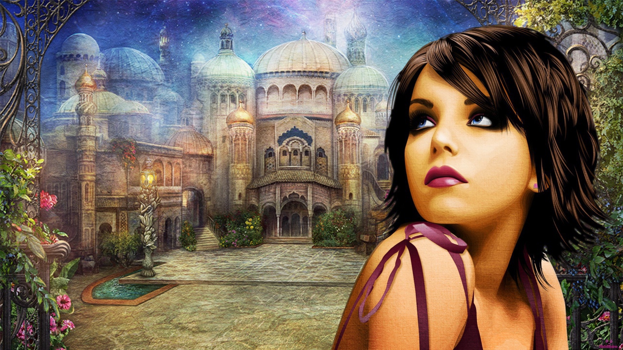 Девушка у храма