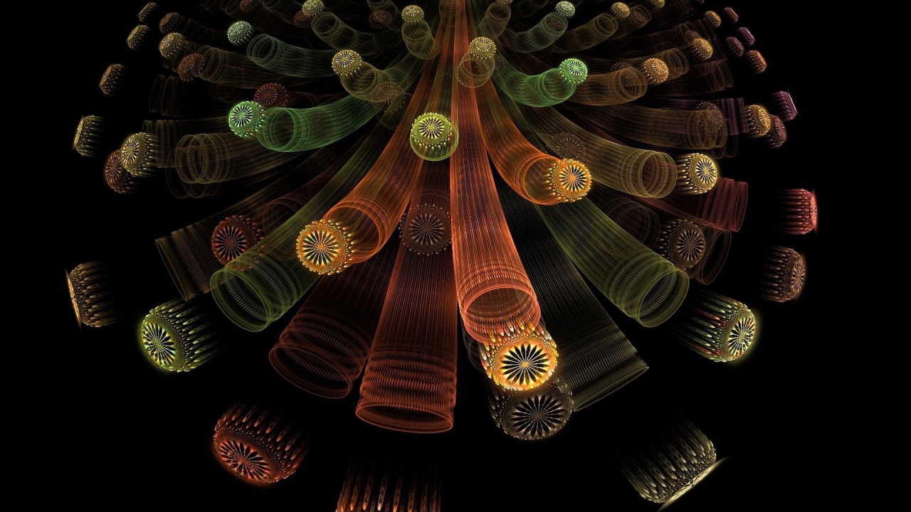 Объемный рисунок из трубок