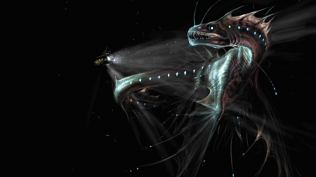 Морской монстр на глубине