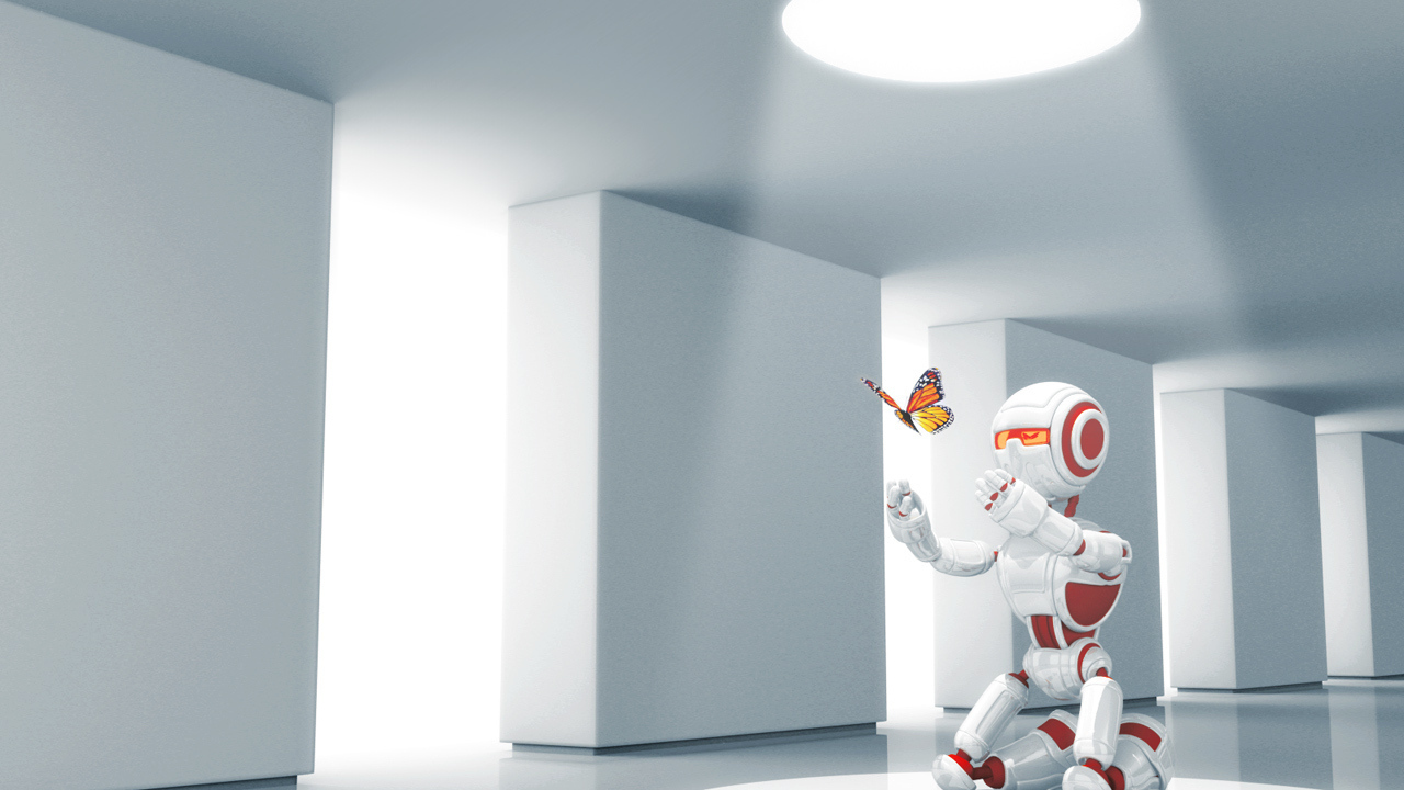 Робот и бабочка