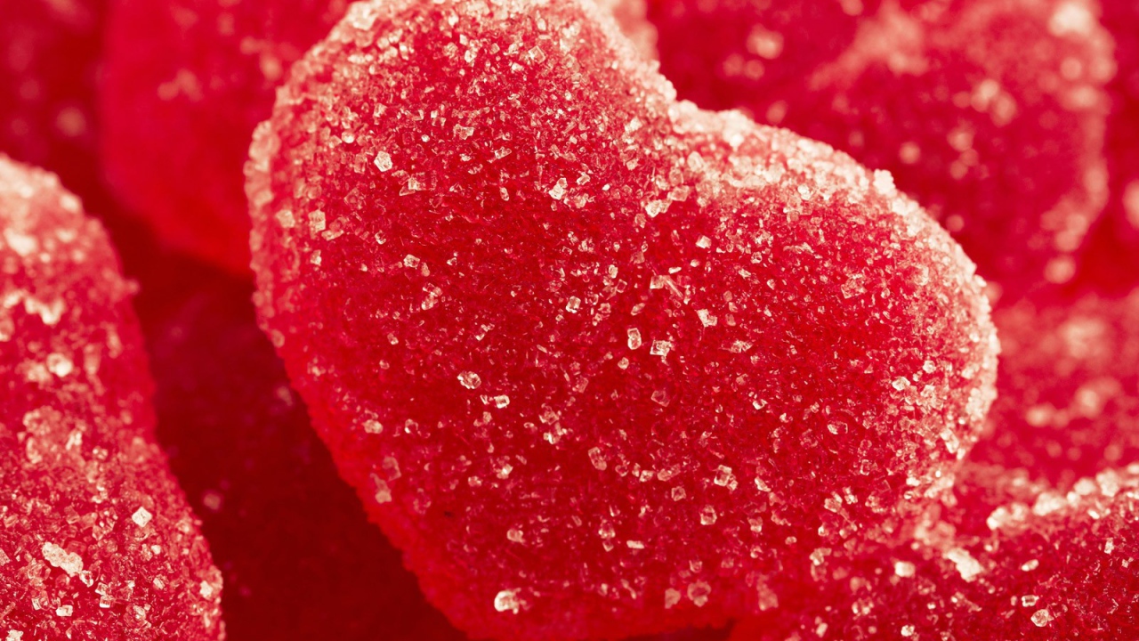 Сердечки посыпанные сахаром