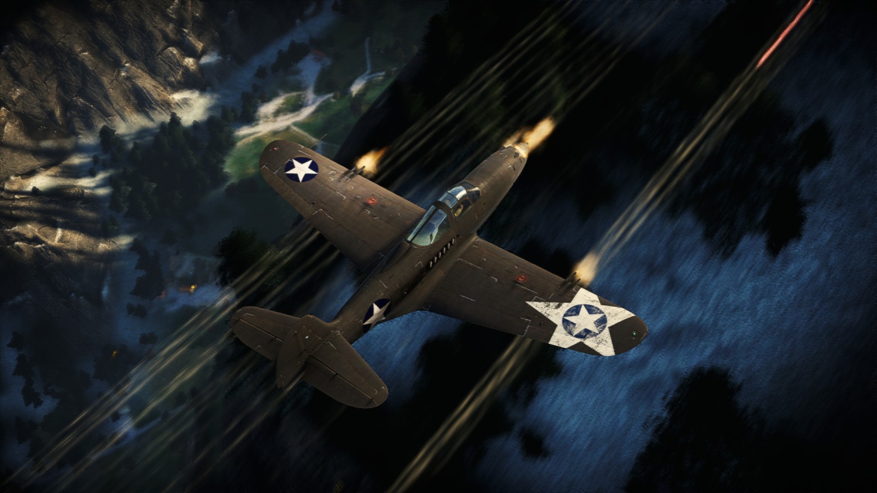 War Thunder американский истребитель в бою