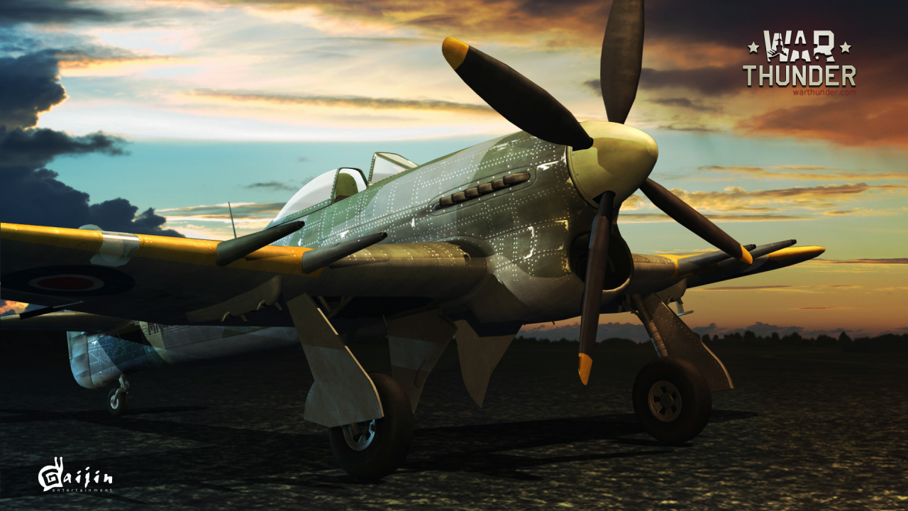 War Thunder fighter on the ground