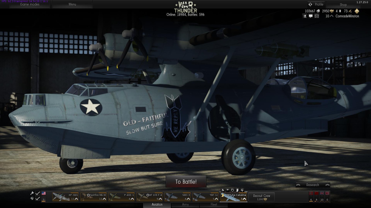 War Thunder огромный самолет в гараже