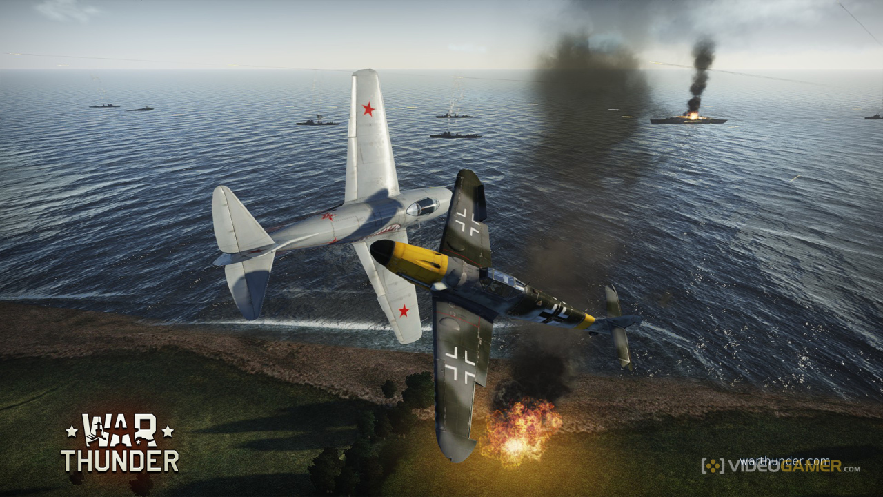 War Thunder самолеты сражаются в небесах