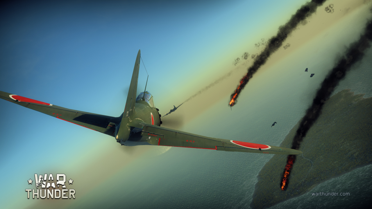 War Thunder военный самолет в небесах