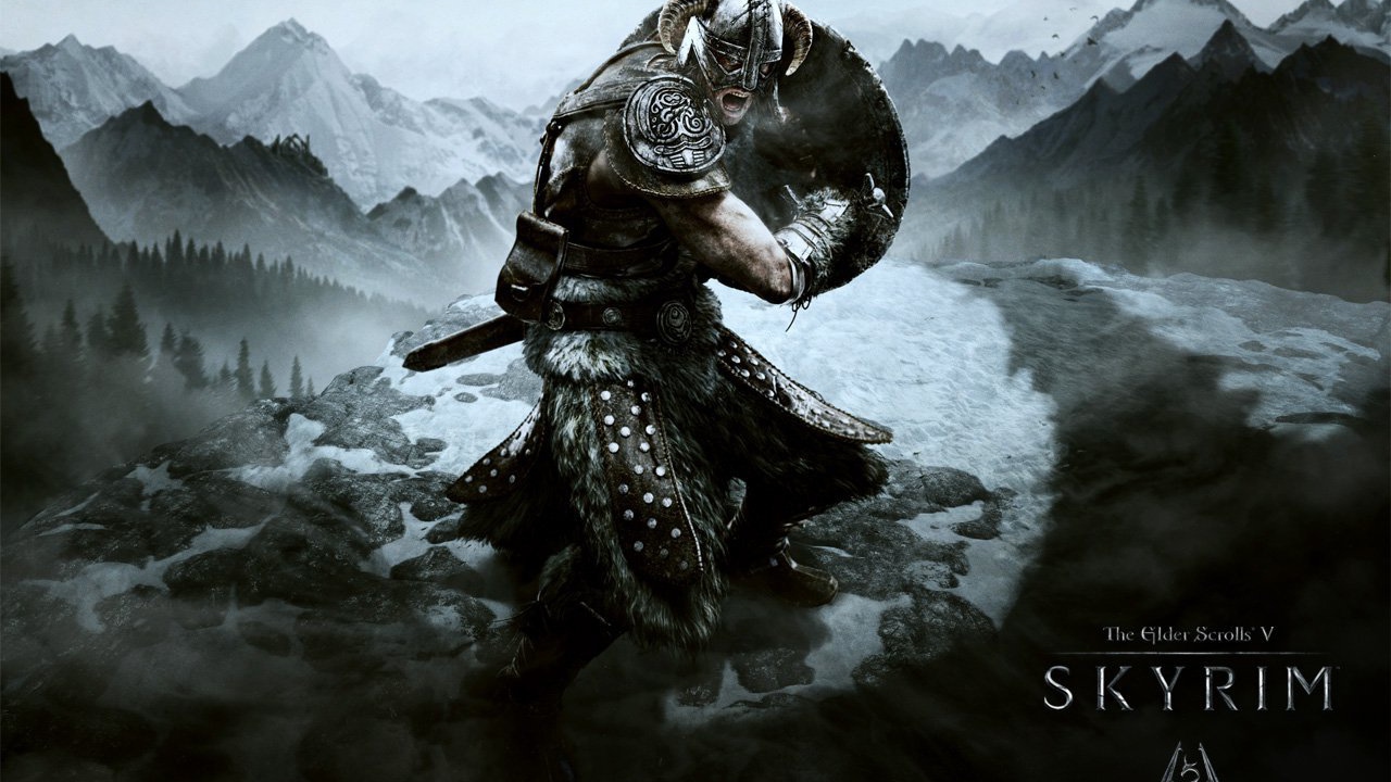 Воин из видео игры в горах