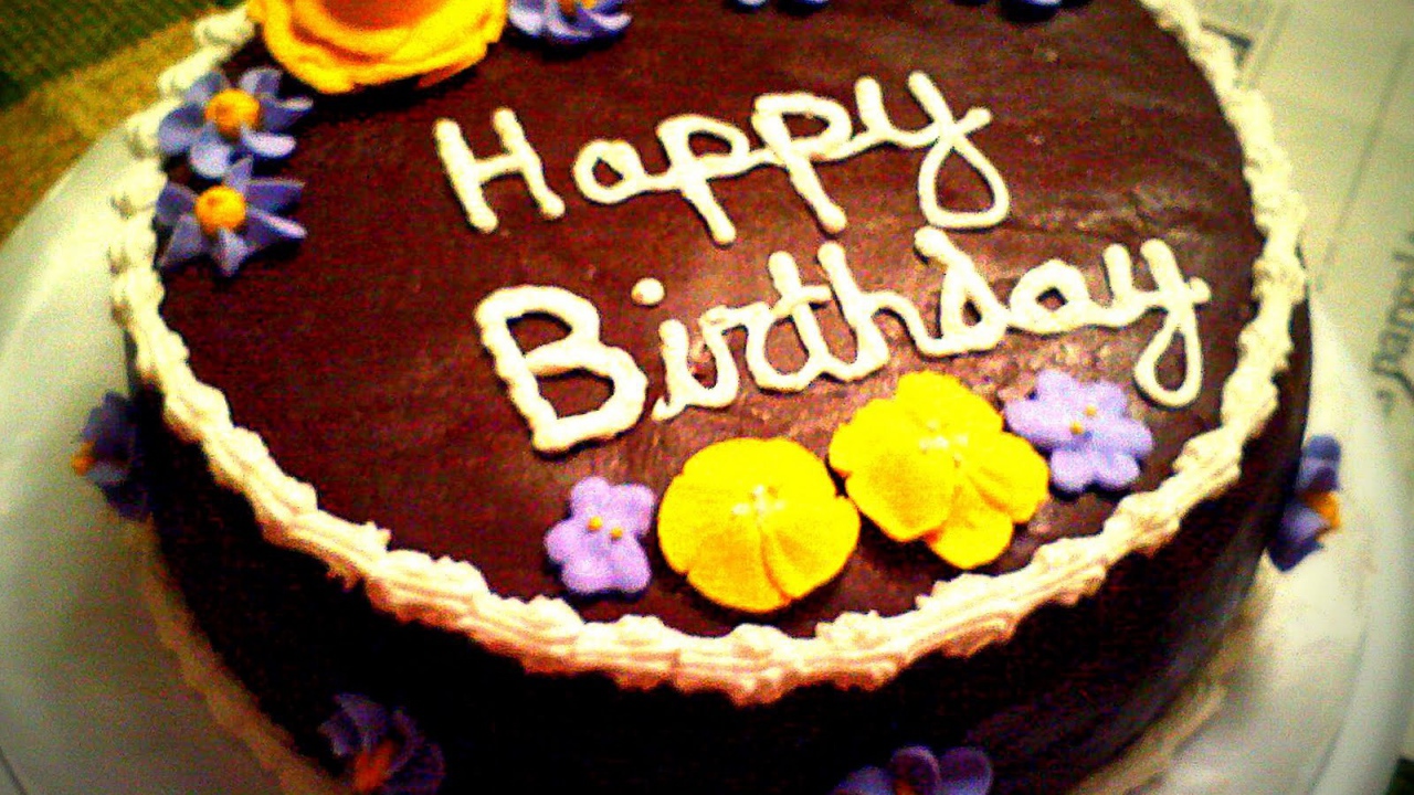  Шоколадный торт на день рождения