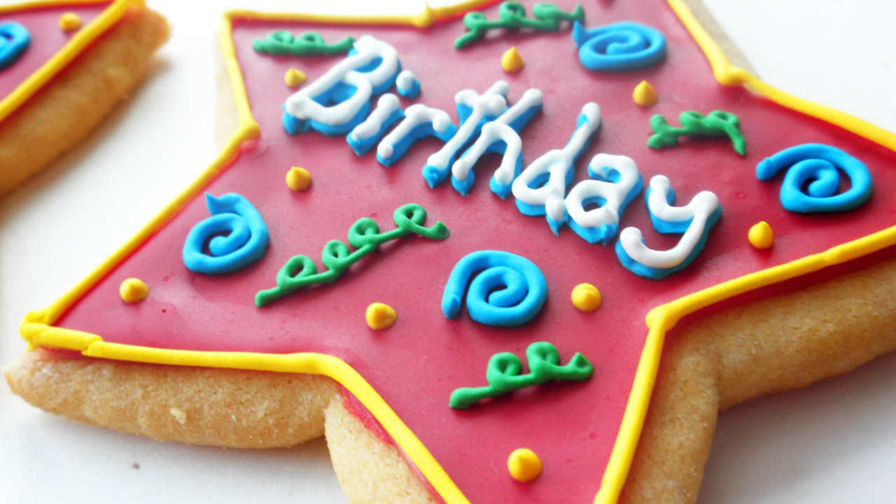 Печенька-звезда на день рождения