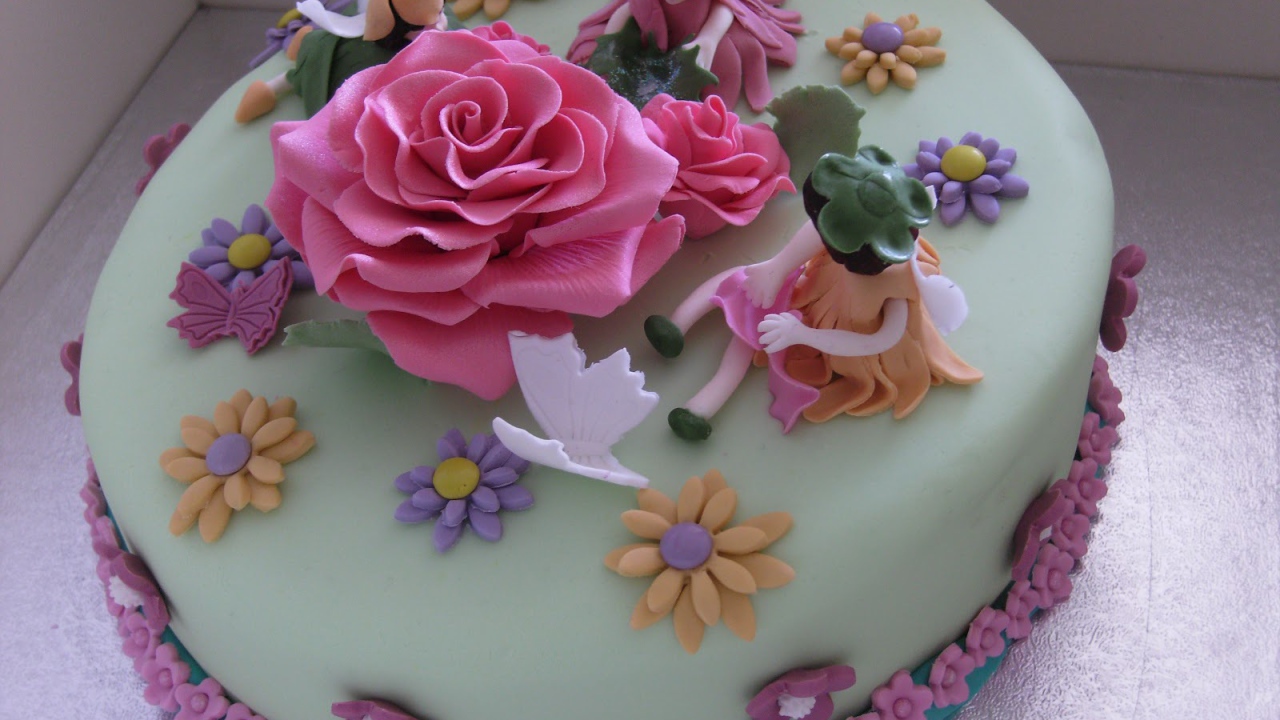  Цветочный тортик на день рождения