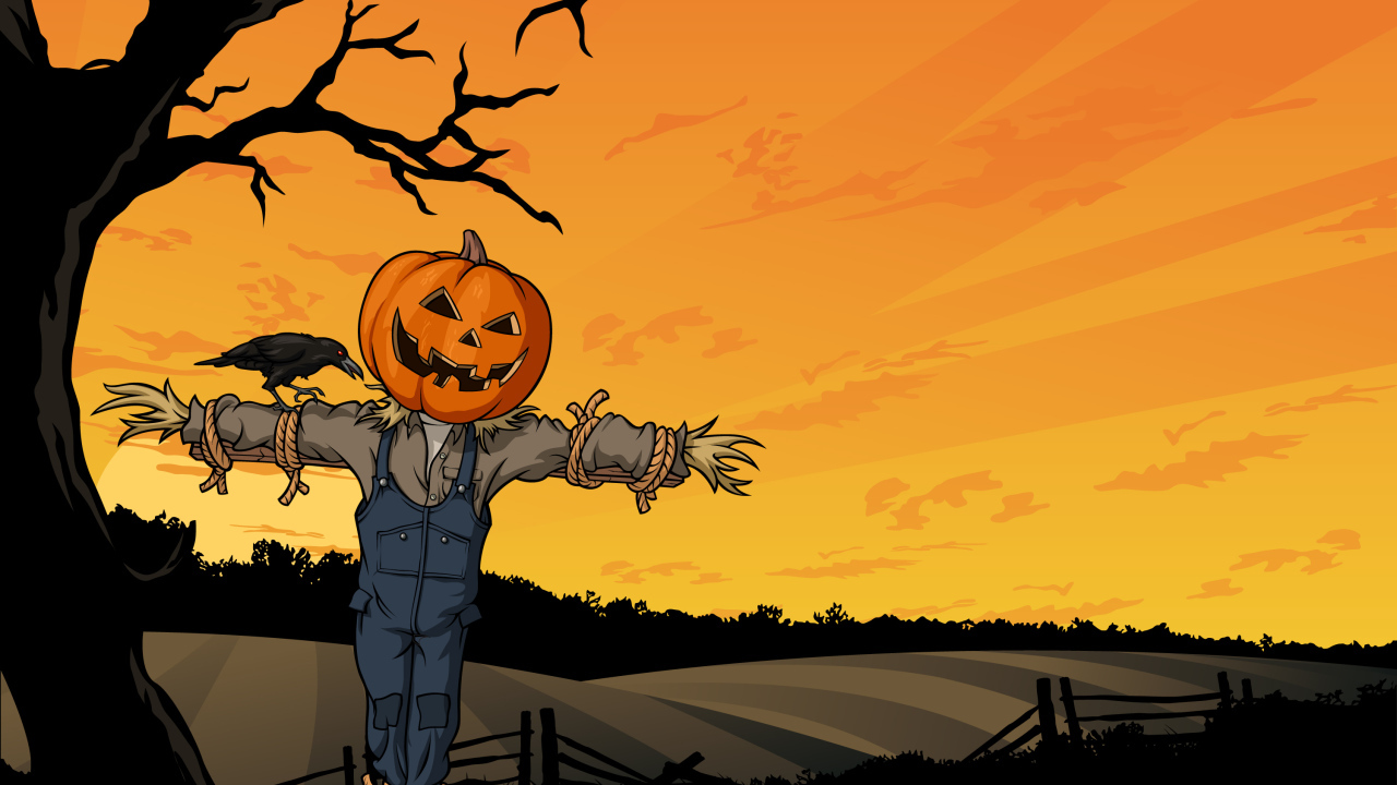 Пугало голова из тыквы