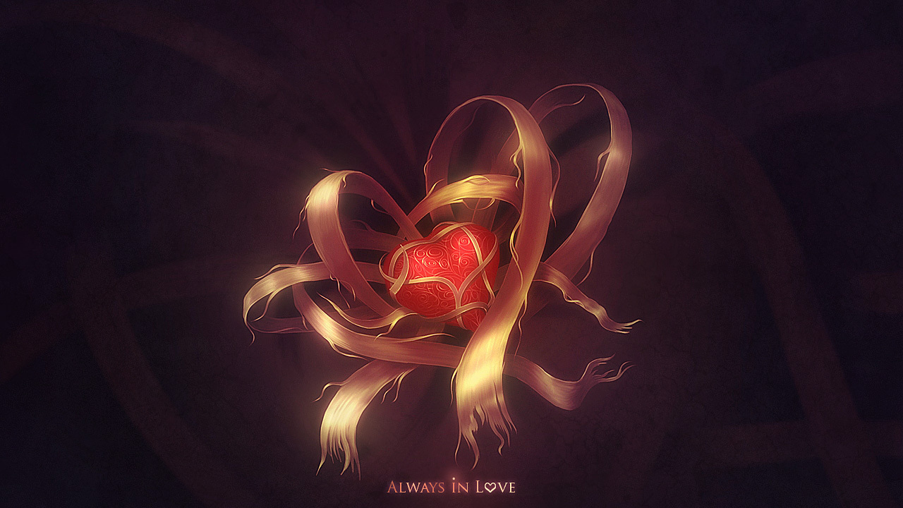 Сердечко в рваных лентах