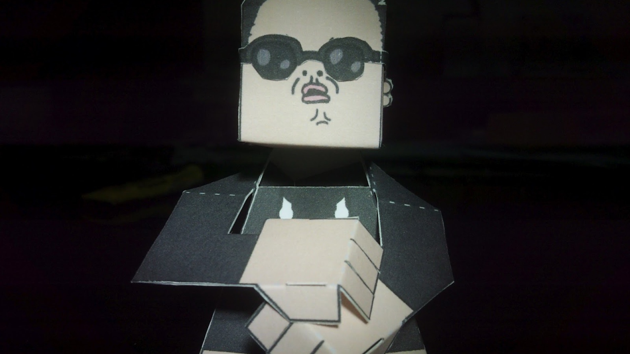 PSY в картонном стиле