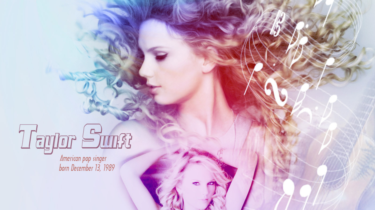 Taylor Swift в окружении музыки