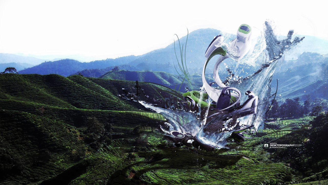 Пейзаж с абстракцией