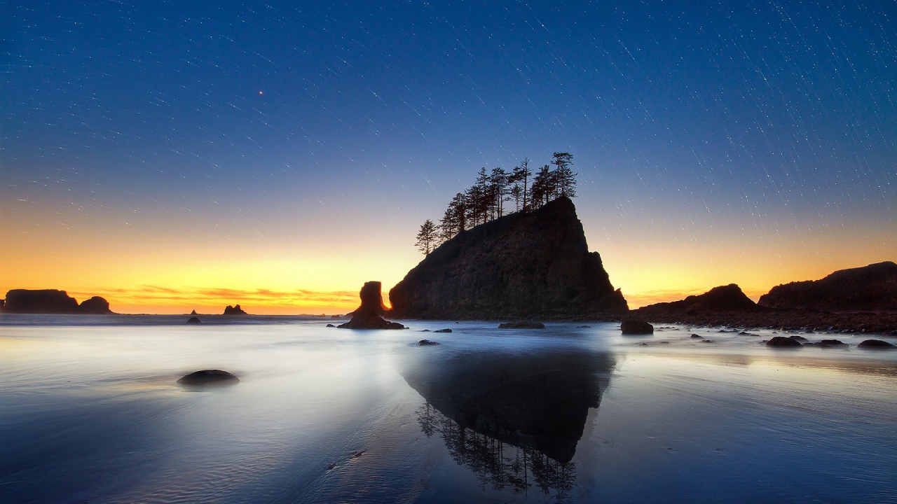 Звездное небо на закате