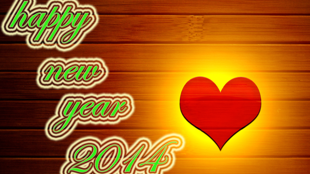 Счастливого Нового Года 2014 и сердце