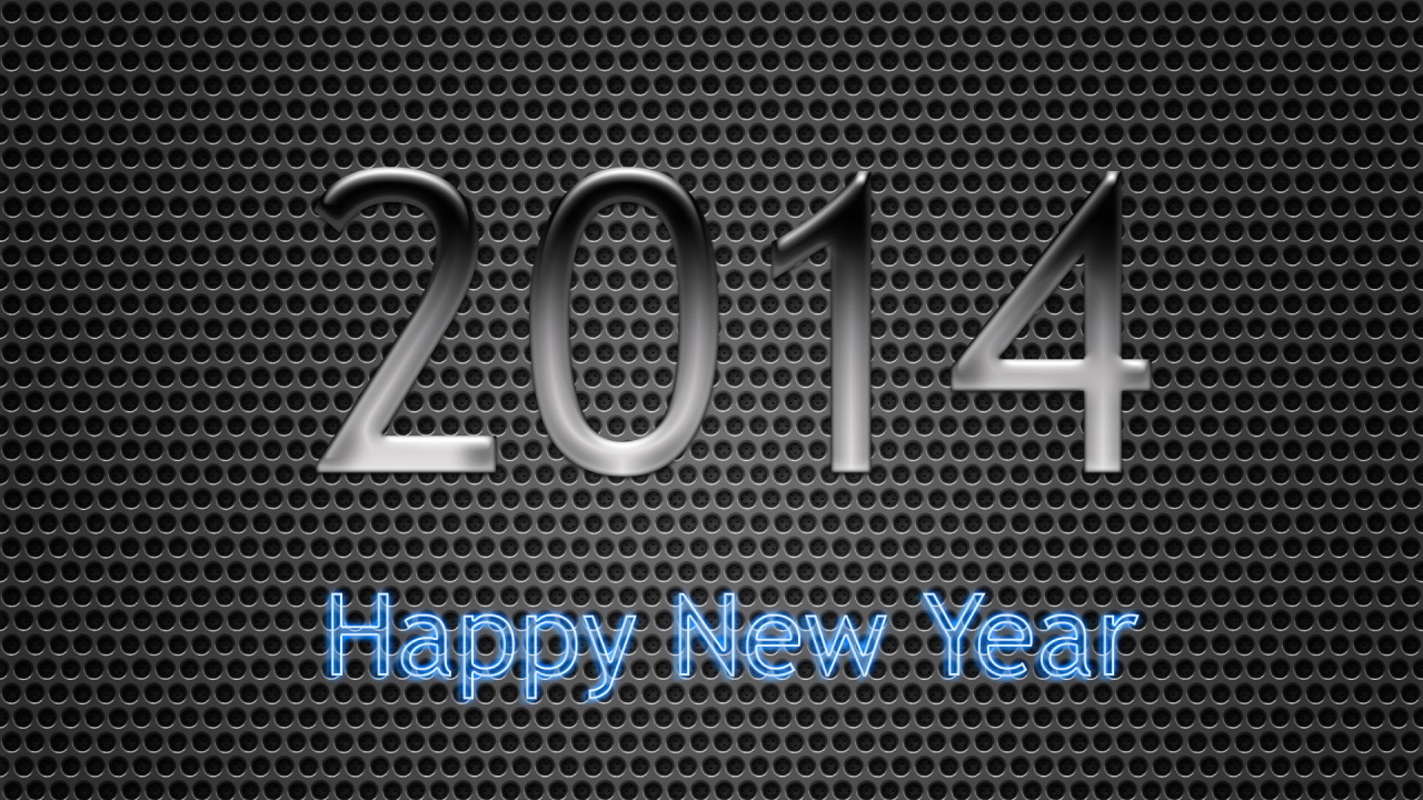 Счастливого нового 2014 года, неоновый цвет
