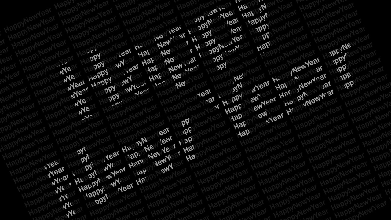 Счастливого нового года, чёрный фон
